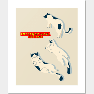 International cat day cat cat club Posters and Art